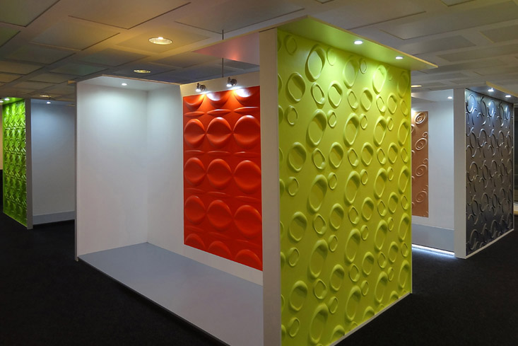 3D Wandpaneele Ausstellung